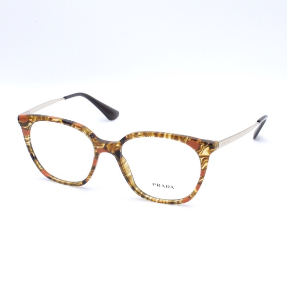 Prada Eyeglasses VPR11T 53.17 KJN-101 140 Stripped - Picture 1 of 7